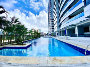 Apto com vista mar ao lado do shopping Salvador, piscina, garagem, academia